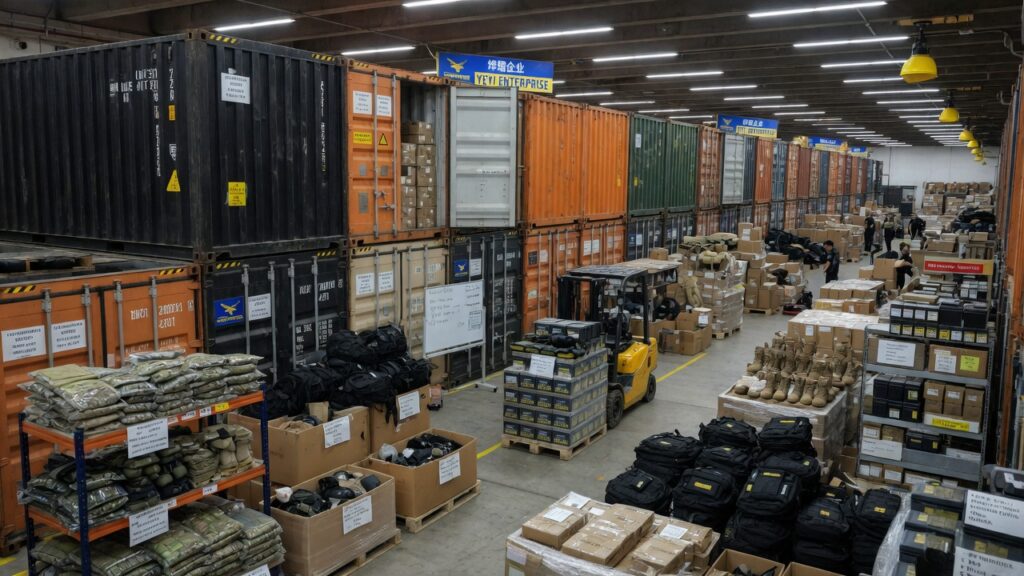 International tactical gear export and wholesale logistics