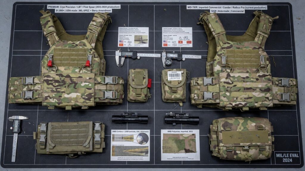 Professional tactical equipment ready for military and law enforcement applications