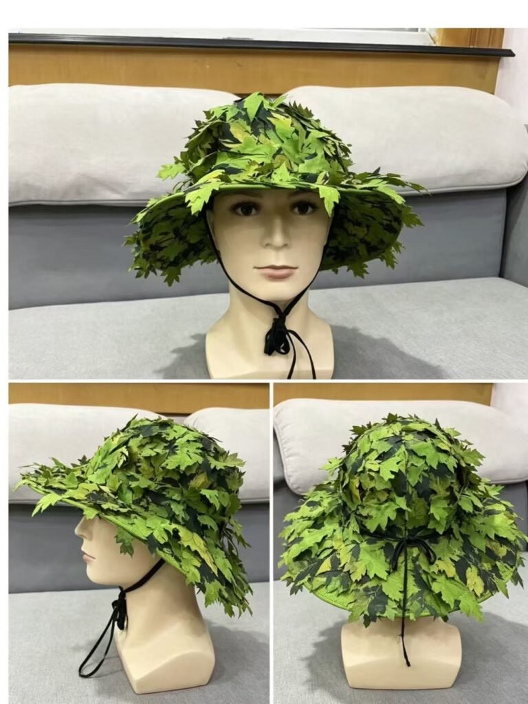 3D Leafy Camouflage Boonie Hat – Fresh Green