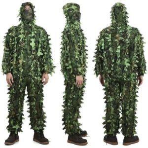 3D Leafy Camouflage Ghillie Suit Set – Woodland Green OEM tactical gear product