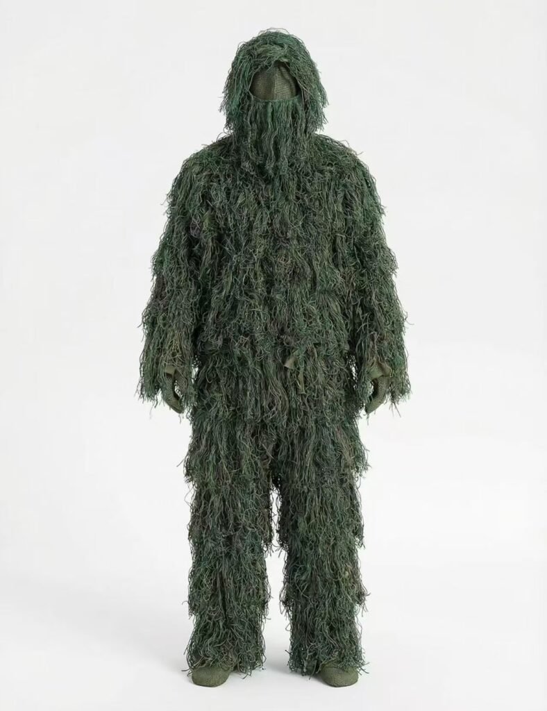 Full-Body 3D String Ghillie Suit – Woodland Green