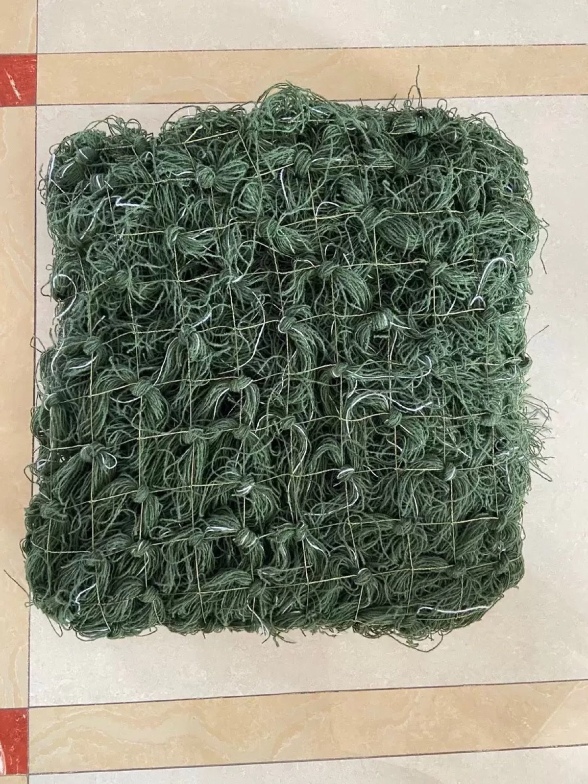 Bulk green ghillie yarn bundles